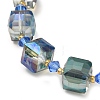 Electroplate Glass Beaded Stretch Bracelets for Women BJEW-JB11213-02-3