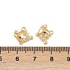 Ocean Theme Brass Micro Pave Cubic Zirconia Charms KK-F902-08H-G-3