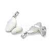 Natural White Shell Butterfly Pendants KK-U043-25P-2