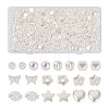 500Pcs 10 Style ABS Plastic Imitation Pearl Beads KY-BY0001-02-14