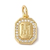 Real 18K Gold Plated Brass Micro Pave Clear Cubic Zirconia Pendants KK-L216-002G-M-1