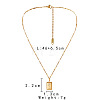 304 Stainless Steel Birth Flower Tag Pendant Necklaces for Women WG25FDF-07-4
