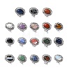 Oval Natural & Synthetic Gemstone Finger Rings RJEW-M063-01P-2