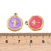 304 Stainless Steel Enamel Pendants STAS-P425-01G-06-3