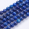 Natural Lapis Lazuli(Filled Color Glue) Beads Strands G-K269-01-6mm-1