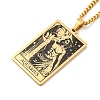 304 Stainless Steel Tarot Pendant Necklaces NJEW-A026-01G-11-2