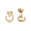 Vacuum Plating 304 Stainless Steel Stud Earrings for Women EJEW-A048-32G-2