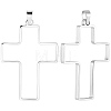 12Pcs 304 Stainless Steel Open Back Bezel Pendants PALLOY-BBC00013-7