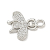 Brass Micro Pave Clear Cubic Zirconia Pendants LS-KK-H528-05A-P-2