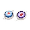 Polymer Clay Beads with CCB Plastic Frame Connector Charms CLAY-T022-35M-06-2