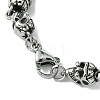 Halloween 304 Stainless Steel Skull Link Chain Bracelets for Women Men BJEW-C063-03AS-3