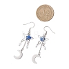 Moon Natural Lapis Lazuli  Dangle Earrings EJEW-JE06776-03-4