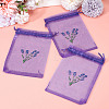 20Pcs Polyester Mesh Sachet Packing Drawstring Bgas ABAG-TA0002-20C-4