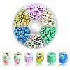 150Pcs 6 Colors Handmade Polymer Clay Beads CLAY-FS0001-21-1