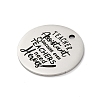 Anti-Tarnish 201 Stainless Steel Pendants STAS-R002-01P-13-2