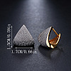 Brass Micro Pave Cubic Zirconia Triangle Hoop Earrings FS-WG3BBE8-01-2