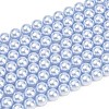 Frosted Glass Pearl Beads Strands GLAA-A044-08A-07-1