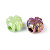 UV Plating Opaque Acrylic Beads SACR-T018-30M-3