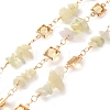 Handmade Brass Glass Square Link Chains CHC-F019-09G-01-1