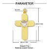 Brass Micro Pave Cubic Zirconia Pendants CU-OY001-88G-01-2