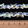 Electroplate Transparent Glass Beads Strands X-EGLA-N057-09A-01-4