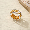 Elephant Hollow Out Alloy Crystal Rhinestone Finger Rings FS-WG55101-01-3