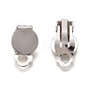 Iron Clip-on Earring Settings X-IFIN-R204-09-1