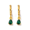 Brass Teardrop Hoop Earrings EJEW-D288-19G-2