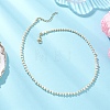 Rondelle Natural Pearl with Glass Seed Beaded Necklaces for Women NJEW-JN05776-1