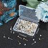 100Pcs 2 Colors 304 Stainless Steel Ball Stud Earring Post STAS-BBC0001-78-6