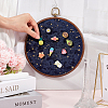 Flat Round Polyester & Acrylic Wall Mounted Brooch Organizer Display Boards AJEW-WH20006-30B-3