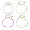 Natural Freshwater Shell Dyed Beaded Bracelets for Women BJEW-JB13405-2
