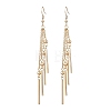 304 Stainless Steel Stick Tassel Dangle Earrings EJEW-JE06828-1