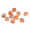 Natural Peach Moonstone Cat Head Beads PW-WGFCF6D-01-1