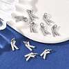 SHEGRACE Brass Micro Pave Clear Cubic Zirconia Pendants XGRQ29600-394P-K-4