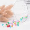 AB Color Transparent Acrylic Faceted Round Beads X-PL642-3