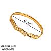 304 Stainless Steel Hinged Bangles for Women WGD676C-01-2
