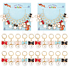 Alloy Enamel Bowknot Locking Stitch Markers HJEW-PH01572-1