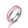 Luminous 304 Stainless Steel Flat Plain Band Finger Ring LUMI-PW0001-117D-01-1