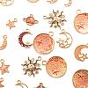 80Pcs 10 Style Celestial Alloy Enamel Pendants ENAM-LS0001-43-4