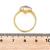 Natural Amethyst Finger Rings with Brass Findings G-H353-03G-04-4
