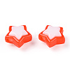 Two Tone Opaque Acrylic Beads SACR-I005-04A-08-2