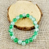 Glass Imitation Natural Agate Round Beaded Stretch Beaded Bracelets WG8D788-09-1
