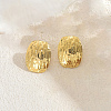 Stainless Steel Textured Stud Earrings EE6947-3-1
