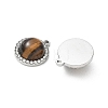 304 Stainless Steel & Natural Tiger Eye Pendants SA-CBA11D7-04P-2