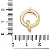 Brass Cubic Zirconia Fold Over Clasps KK-Q048-11G-3