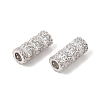 925 Sterling Silver Micro Pave Clear Cubic Zirconia Beads SE-CBAF1B2-16A-P-2