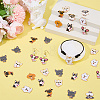 48Pcs 8 Styles Alloy Enamel Pendants FIND-DC0008-64-4