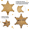 2Pcs Blank Star Iron Brooch Findings IFIN-BC0001-23-3
