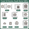 100Pcs 10 Styles Tibetan Style Zinc Alloy Beads FIND-SP0005-92-2